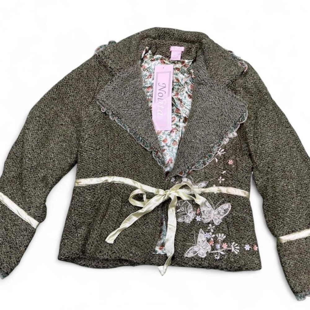 Vintage Deadstock Butterfly Embroidered Jacket Size medium